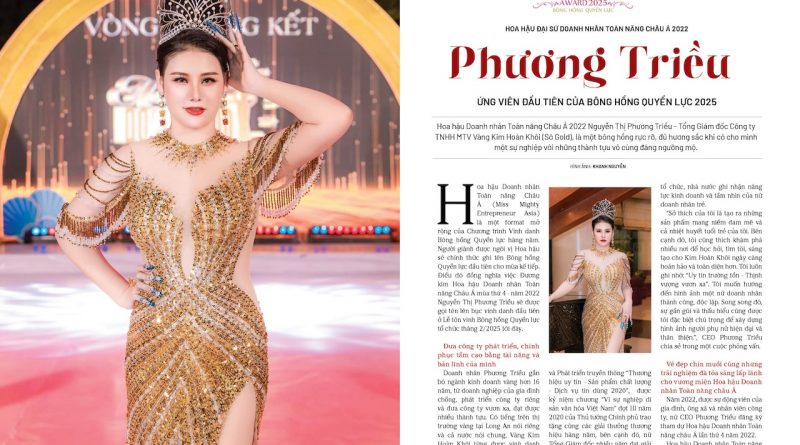 Hoa hậu Phương Triều – Ứng viên sáng giá Bông hồng quyền lực 2025